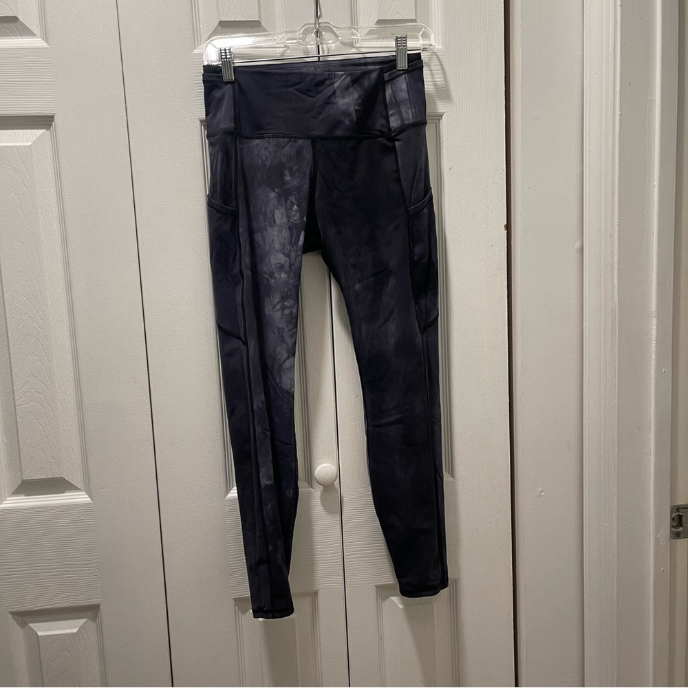 Cider smoke grey effect black active leggings with pockets